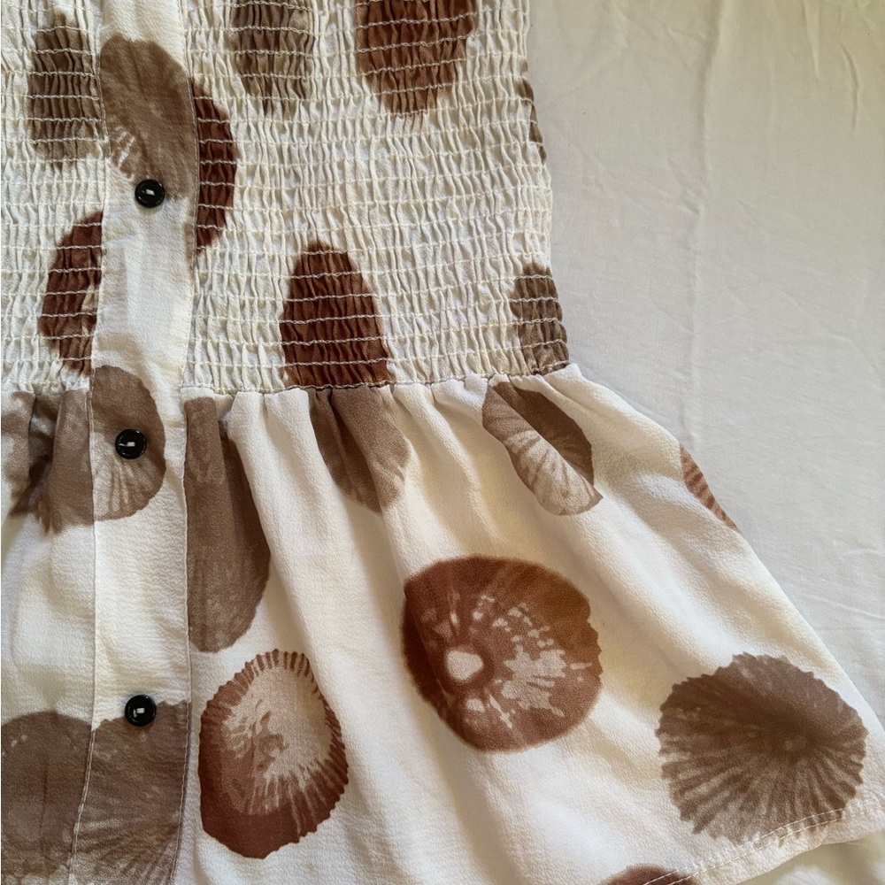 Brown and White opihi Print shirt